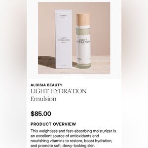 Aloisia Beauty Light Hydration Emulsion